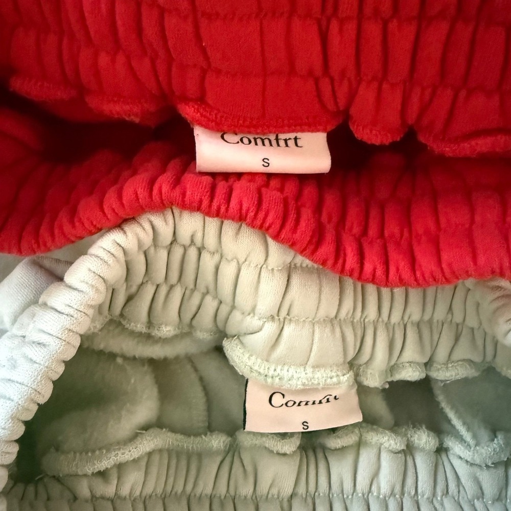 Comfrt Sweatpants Womens Small Red Mint Green Pastel Joggers Sweatpants Bundle❤️ - Picture 14 of 15